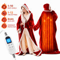 Wearable Heated Blanket Hoodie – 10 Heat Levels, Hood & Sleeves